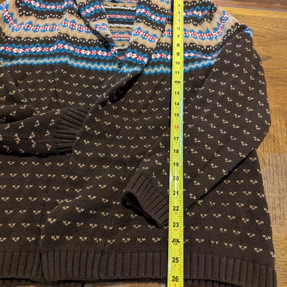 CHAPS Heavy Sweater Cardigan Multicolor Size Large - Picture 7 of 7